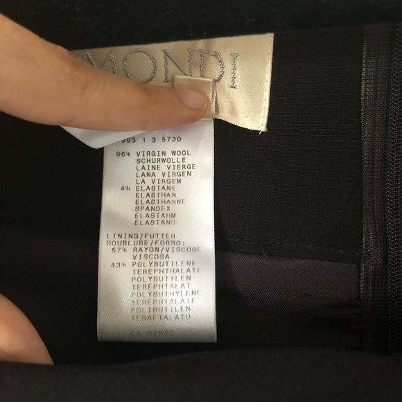 Vintage MONDI Black Virgin Wool Dress - Picture 11 of 16